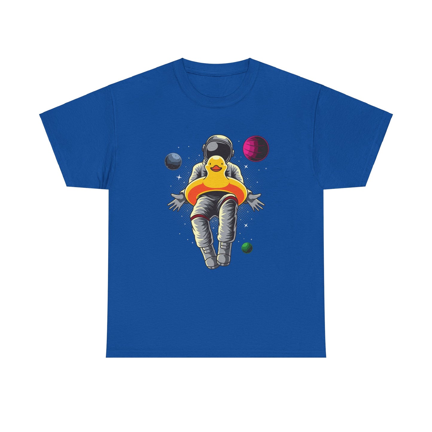 Floatin' with The Duck in Space Unisex Heavy Cotton Tee