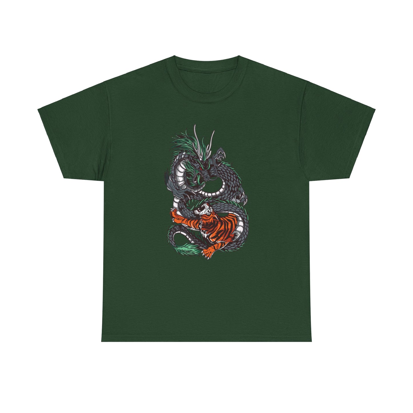 Fighting Tiger X Dragon Unisex Heavy Cotton Tee