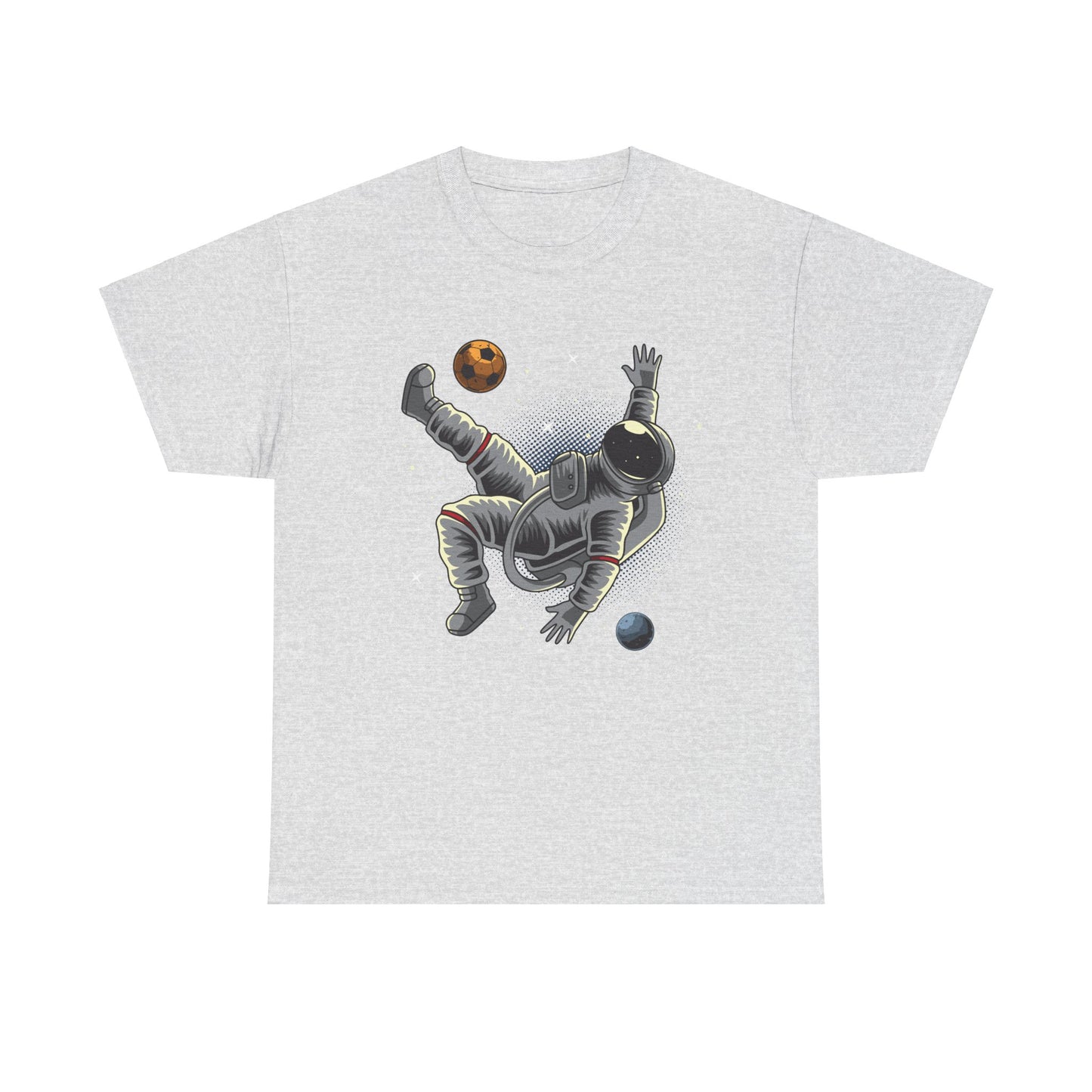 Soccer Kickoff in Space Unisex Heavy Cotton Tee