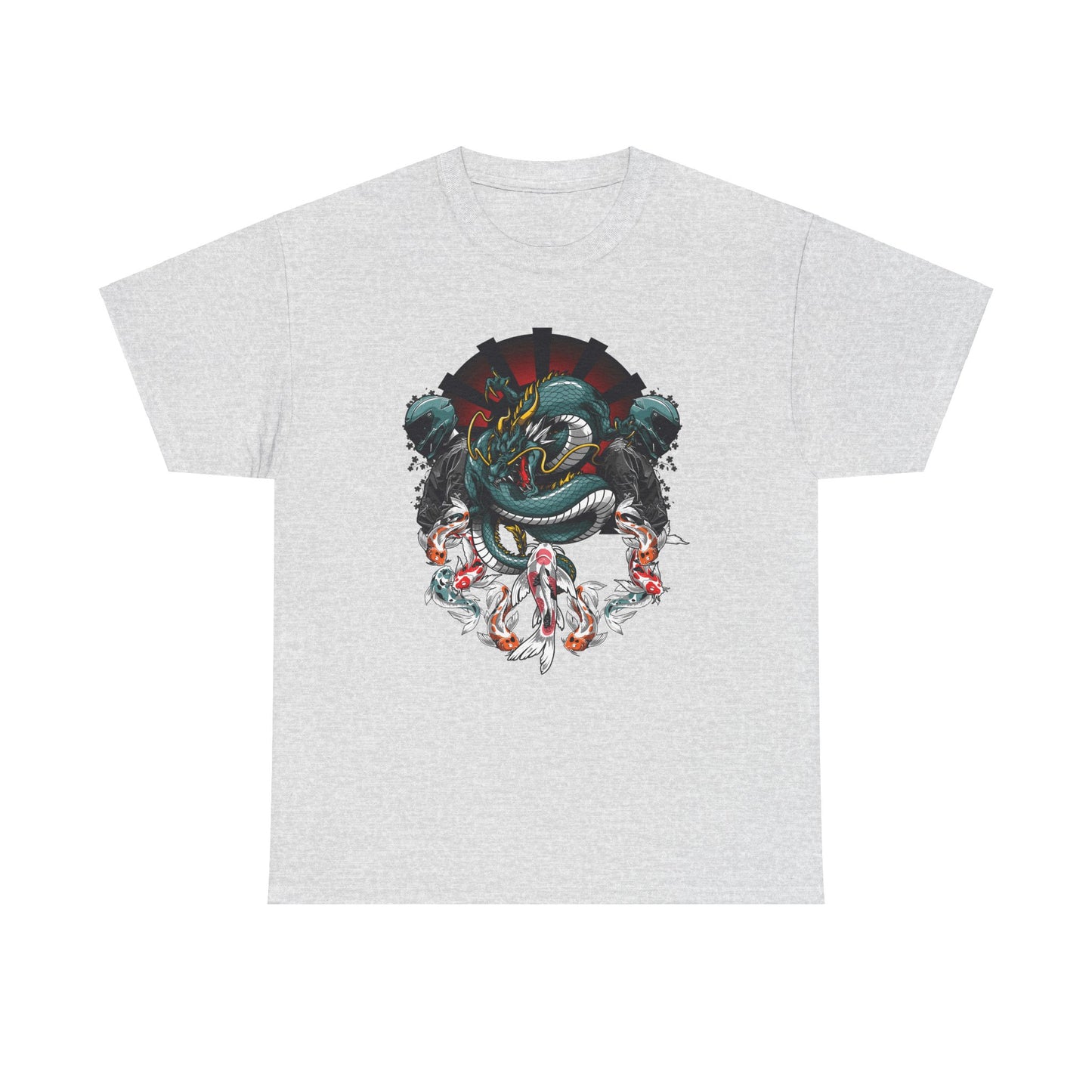 Riding Dragon X KOI Biker's Unisex Heavy Cotton Tee