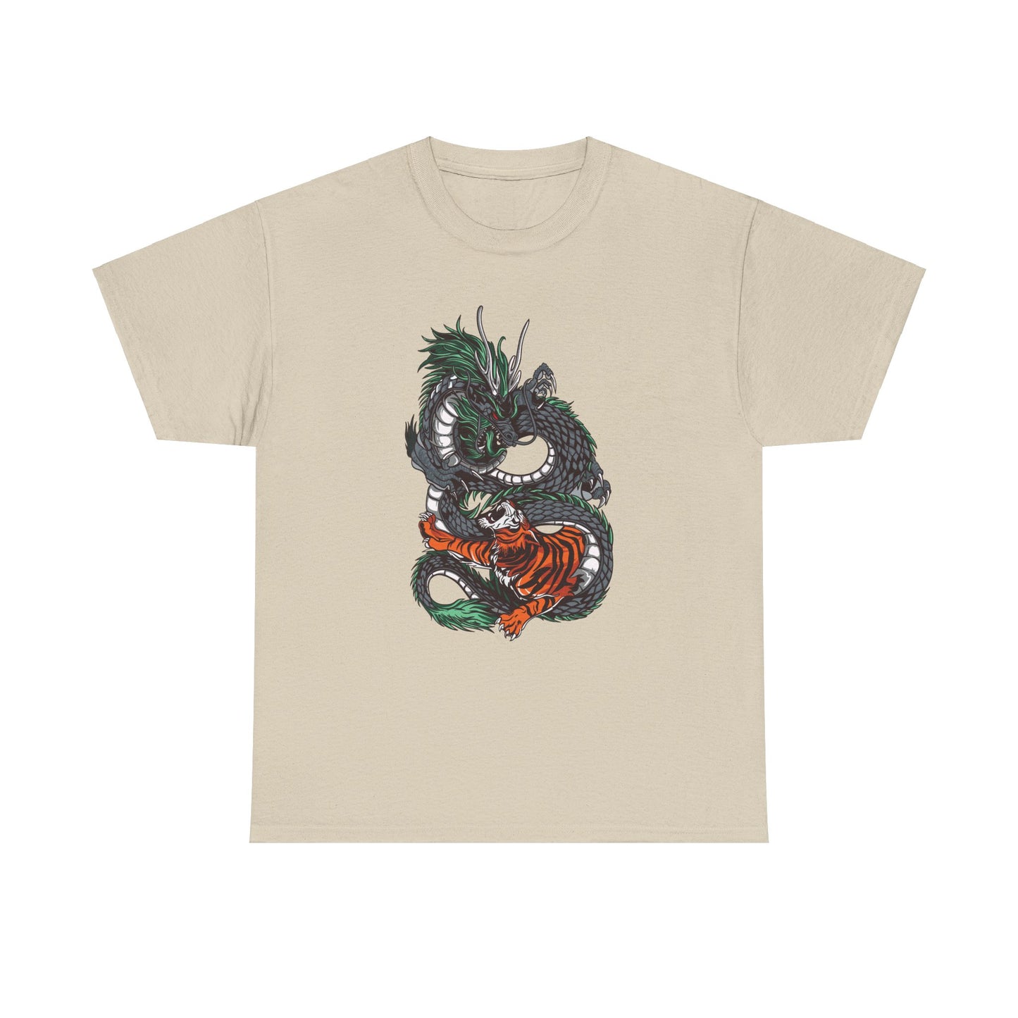 Fighting Tiger X Dragon Unisex Heavy Cotton Tee