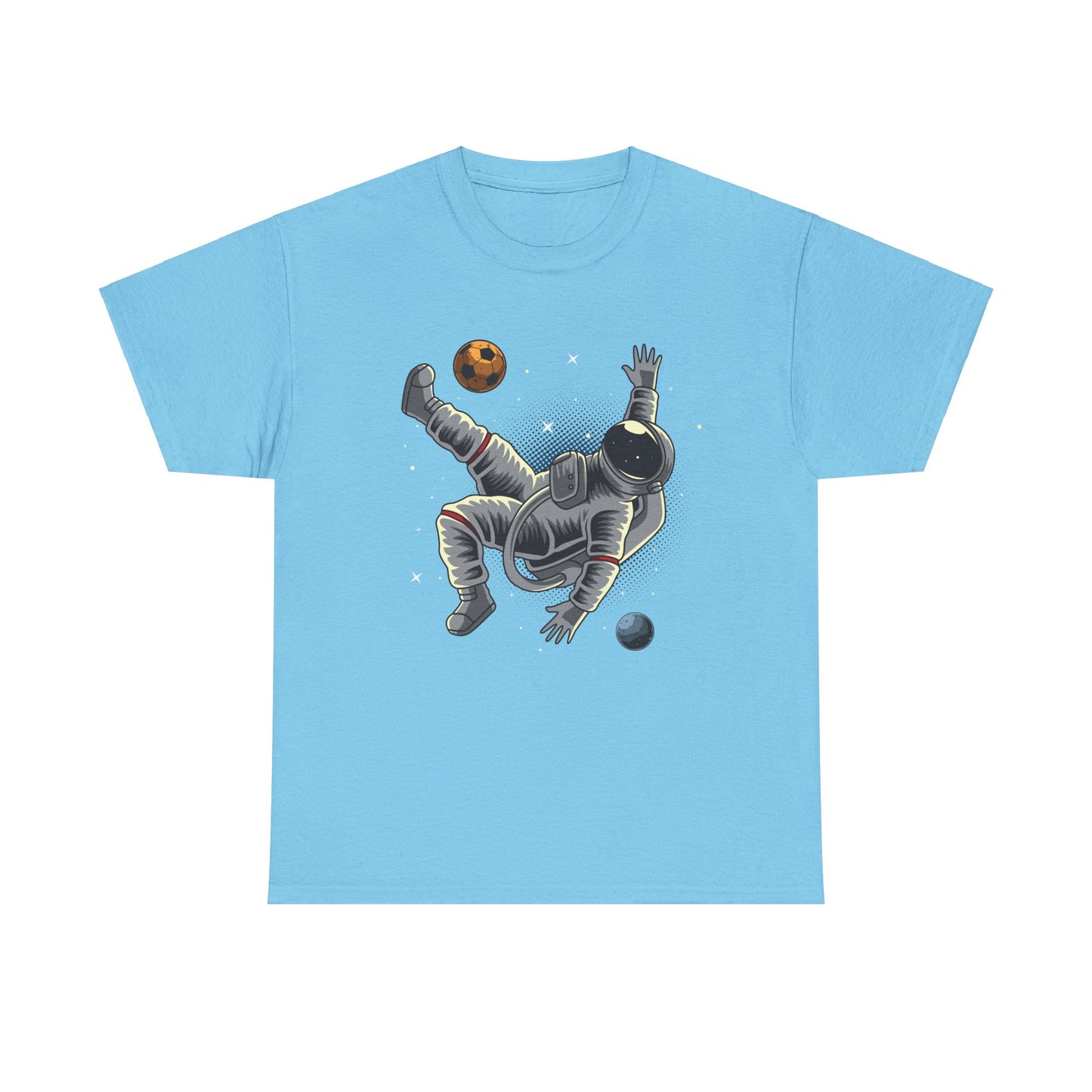 Soccer Kickoff in Space Unisex Heavy Cotton Tee