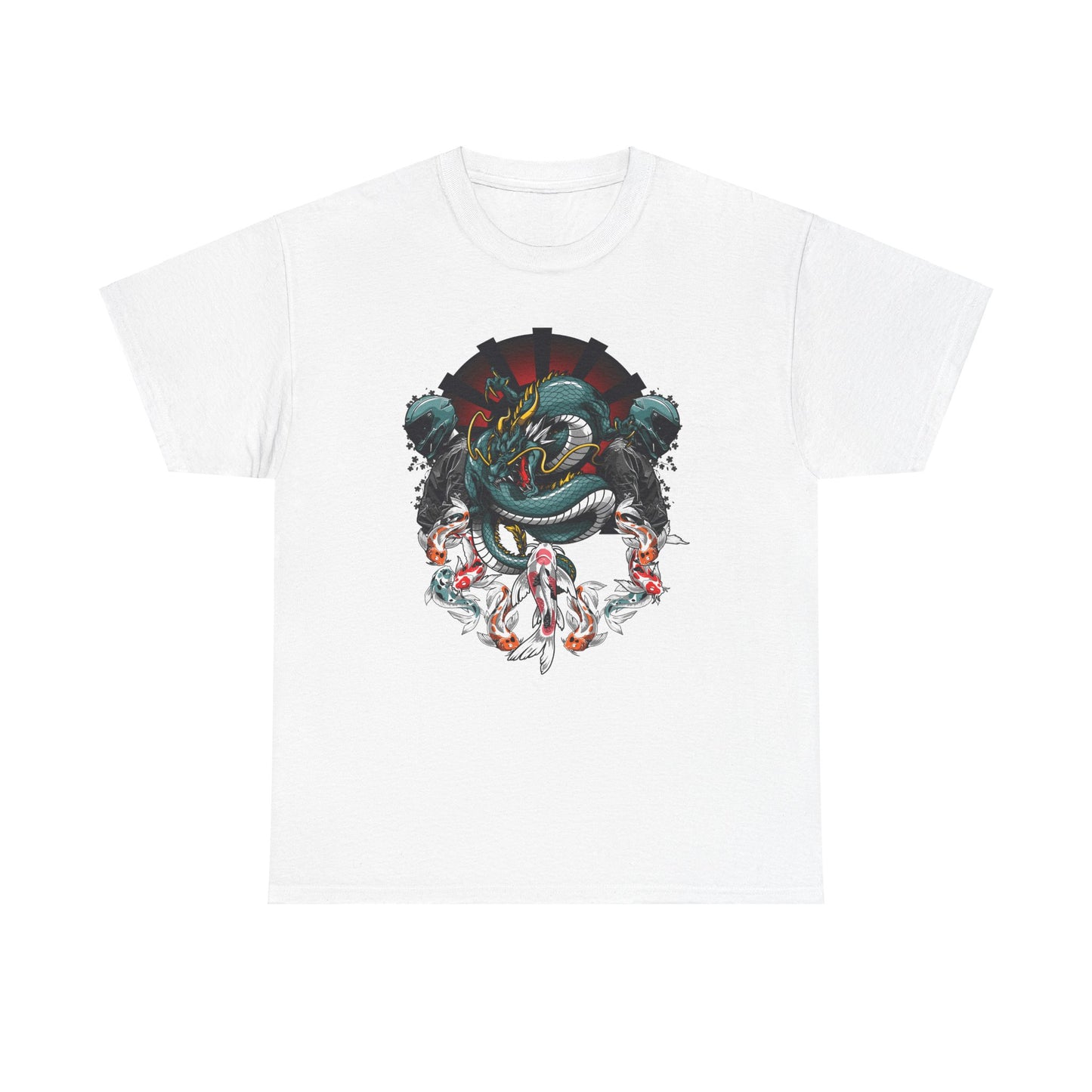 Riding Dragon X KOI Biker's Unisex Heavy Cotton Tee