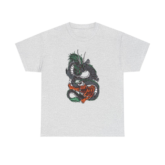 Fighting Tiger X Dragon Unisex Heavy Cotton Tee