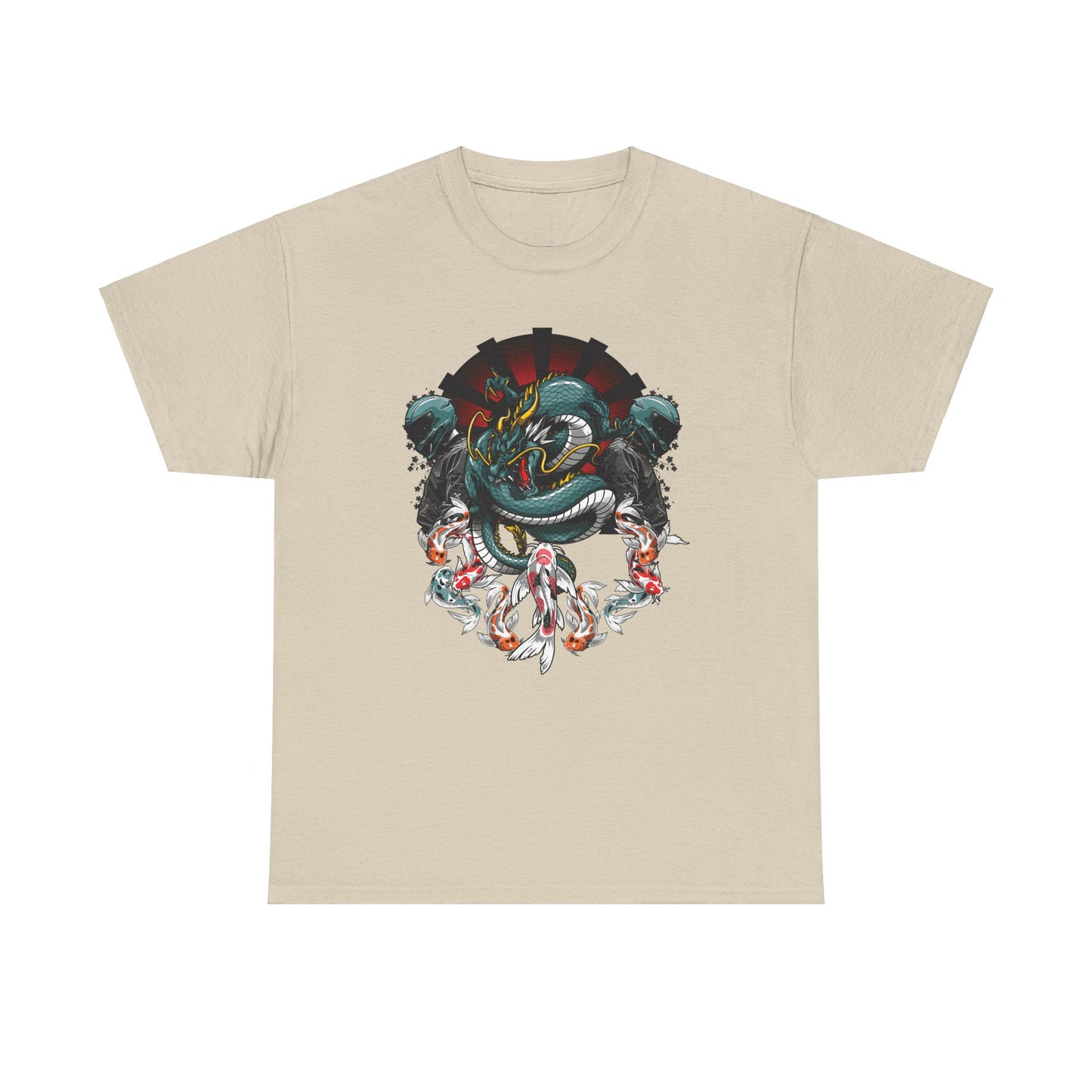 Riding Dragon X KOI Biker's Unisex Heavy Cotton Tee