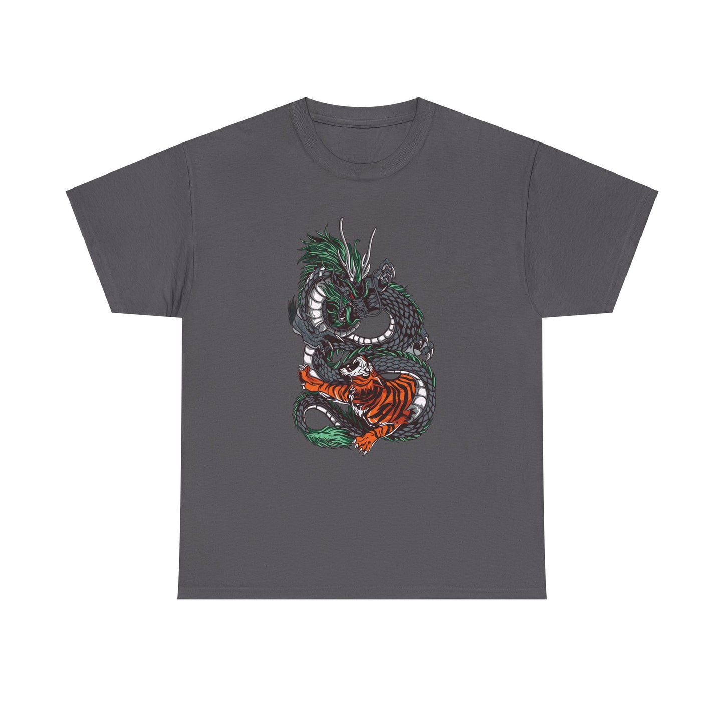 Fighting Tiger X Dragon Unisex Heavy Cotton Tee