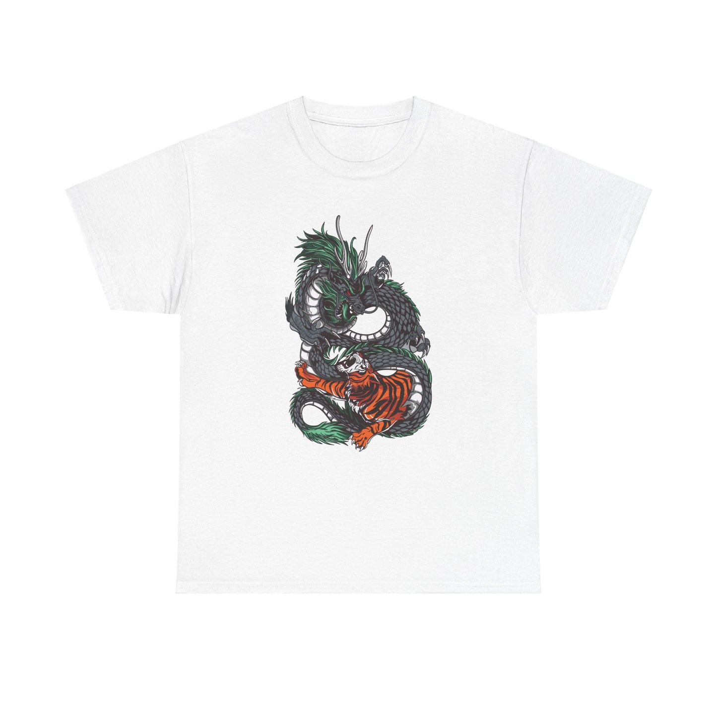 Fighting Tiger X Dragon Unisex Heavy Cotton Tee