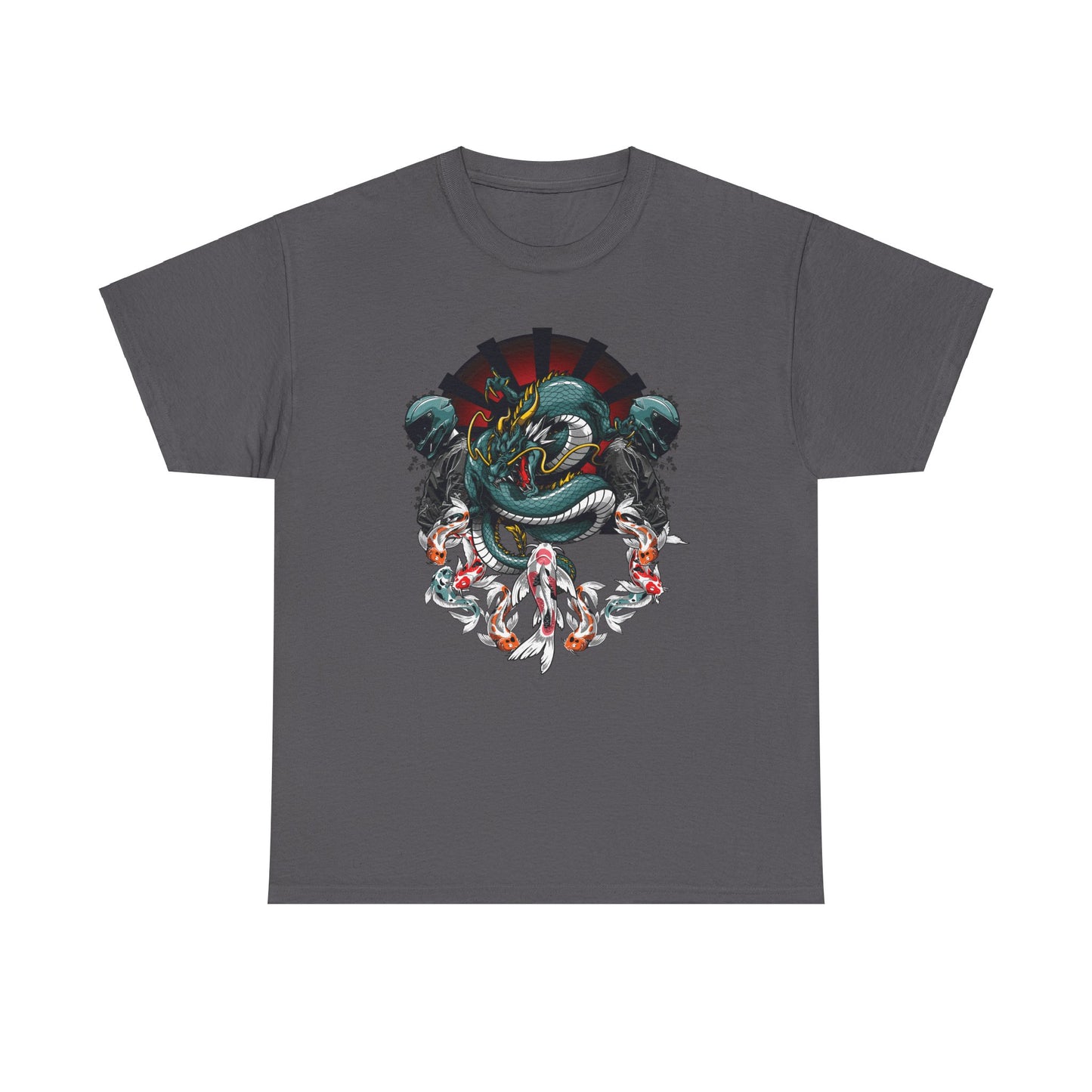 Riding Dragon X KOI Biker's Unisex Heavy Cotton Tee