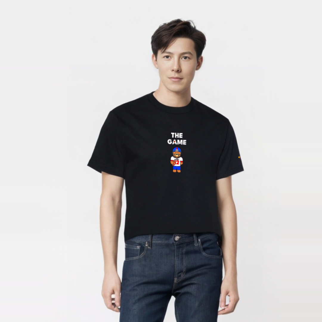 The Game of Football (Rework) Love Black T-Shirt