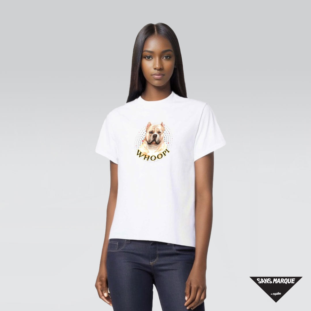 Model wearing American Bully Personalized White T-Shirt