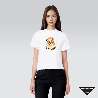 Model wearing Labrador Retriever Personalized White T-Shirt