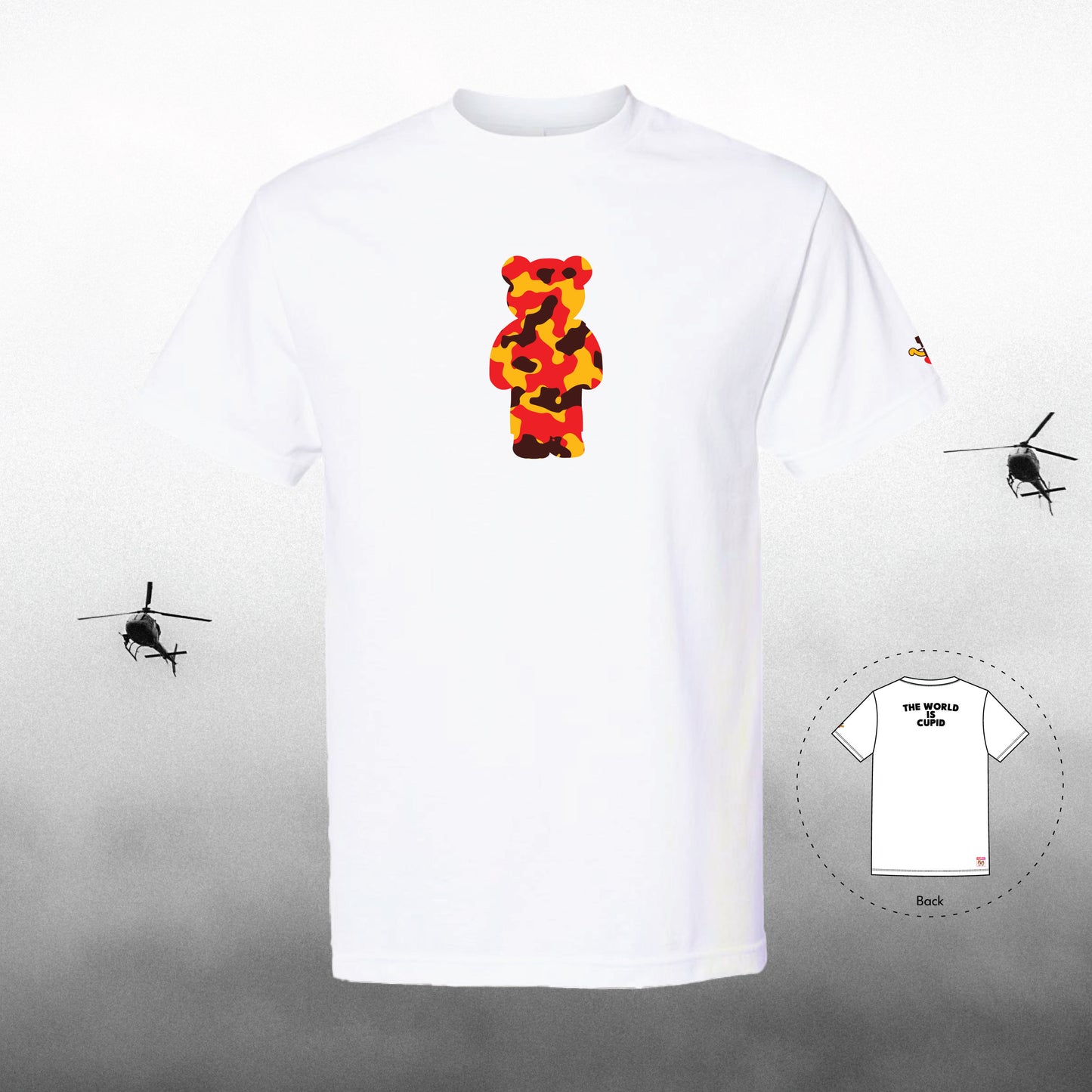 The World is Cupid Camo Series White T-Shirt