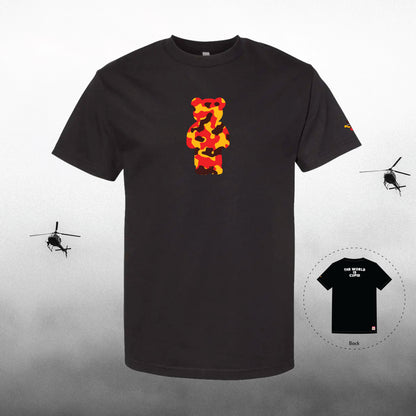 The World is Cupid Camo Series Black T-Shirt