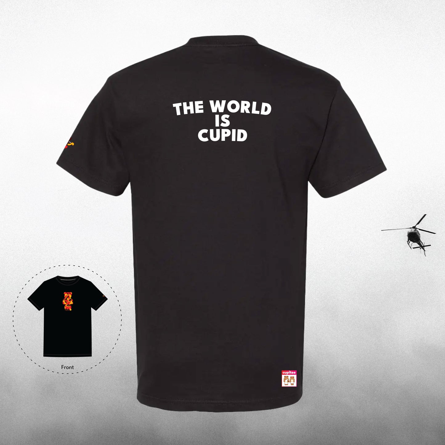 The World is Cupid Camo Series Black T-Shirt