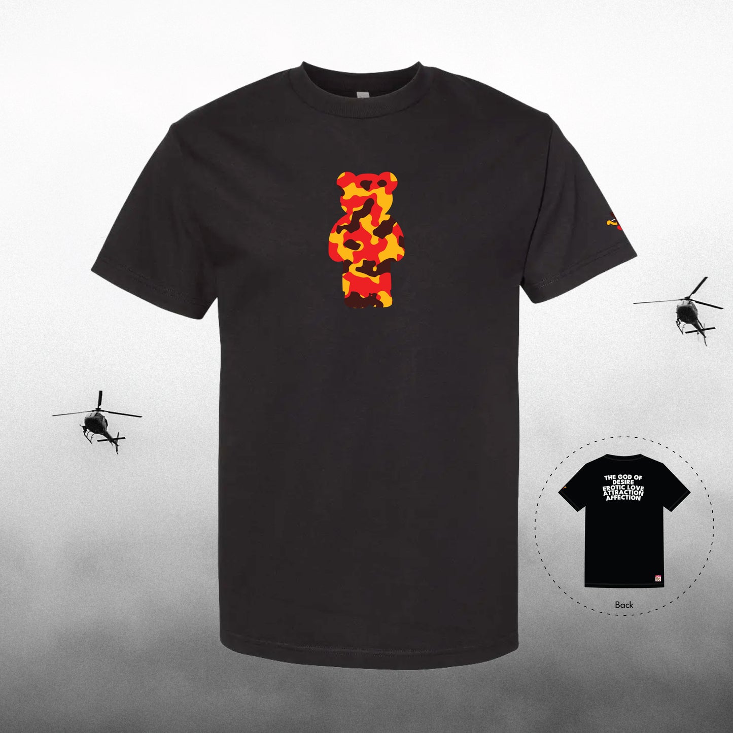 The God of Desire Camo Series Black T-Shirt