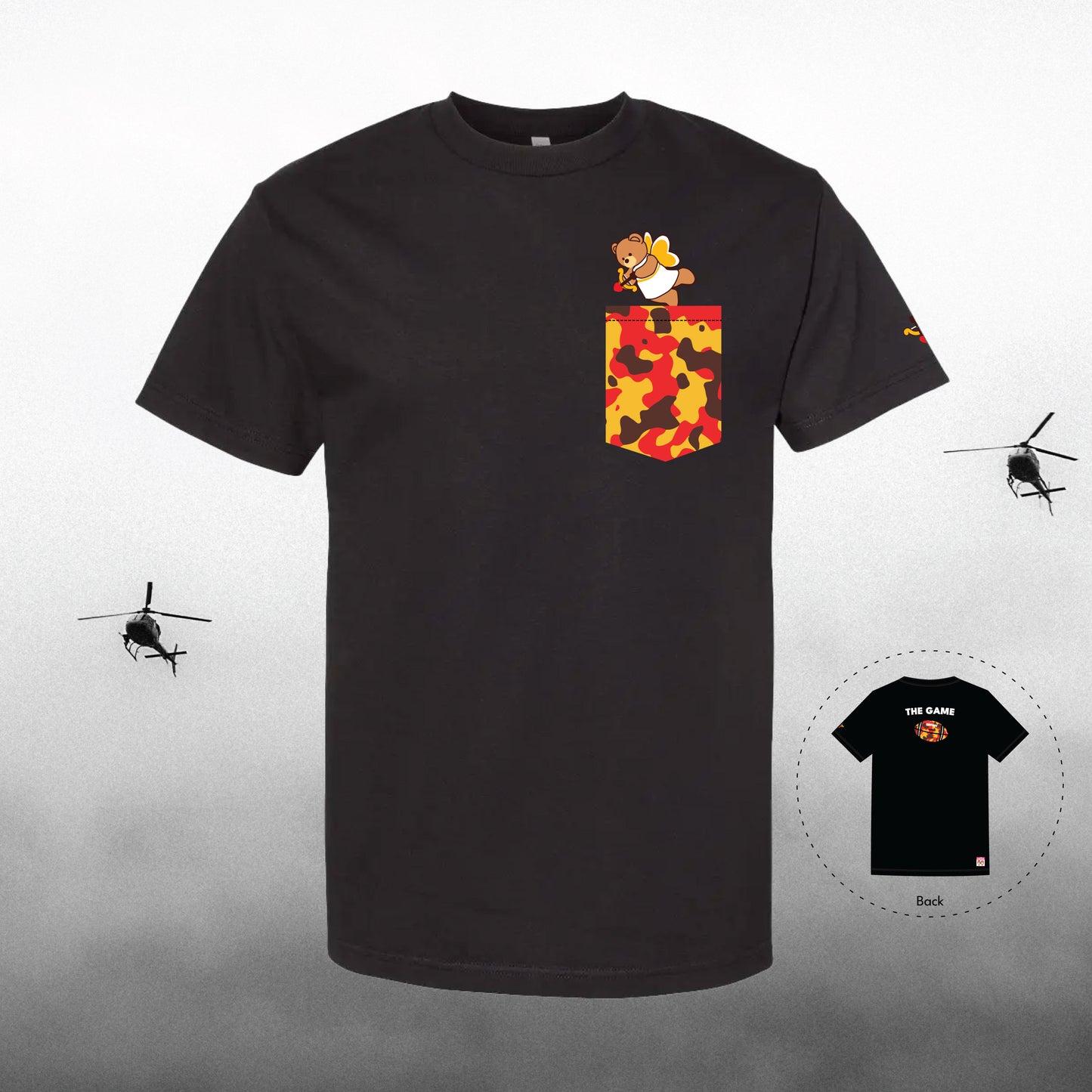 The Game Football Camo Series Black T-Shirt