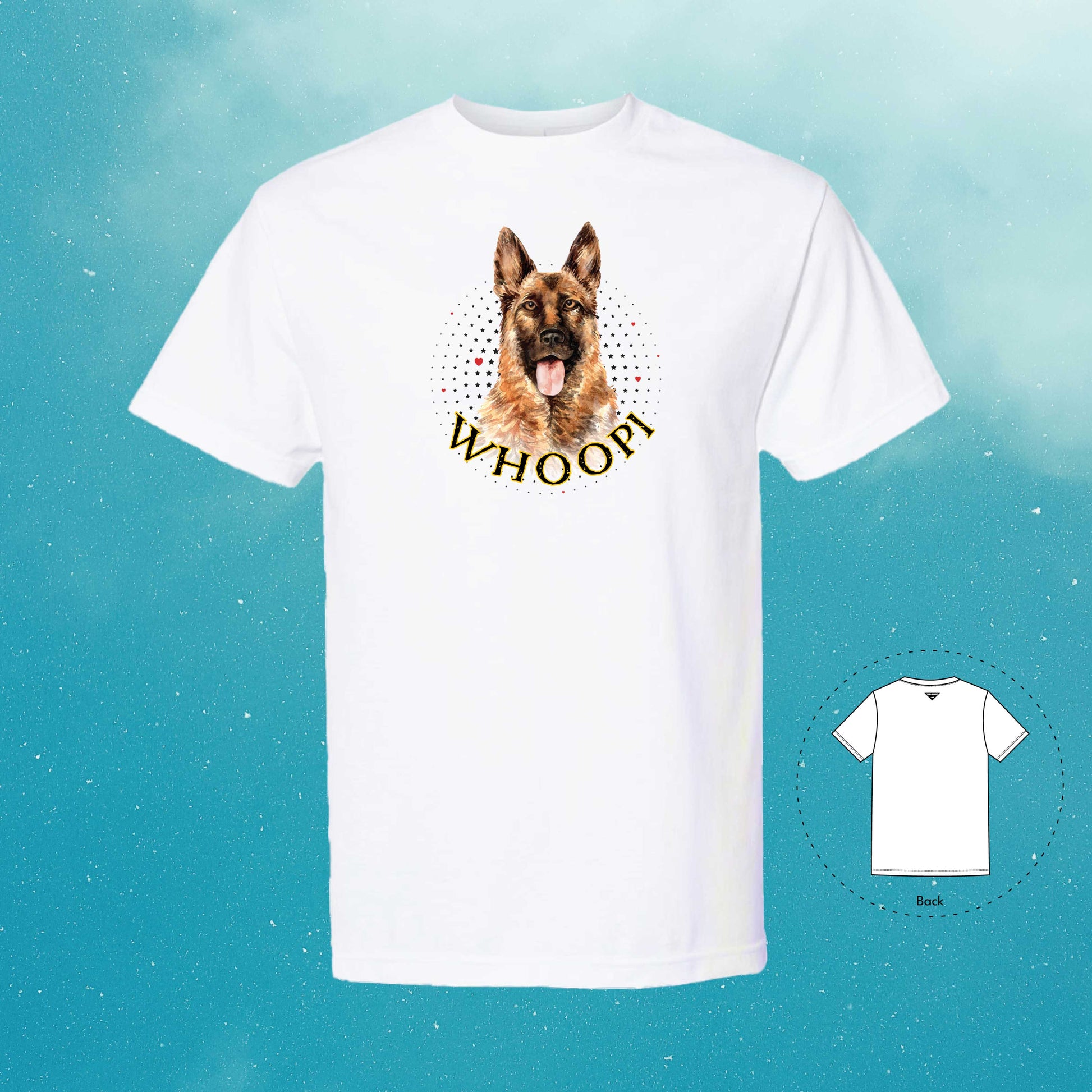 German Shepherd Personalized White T-Shirt