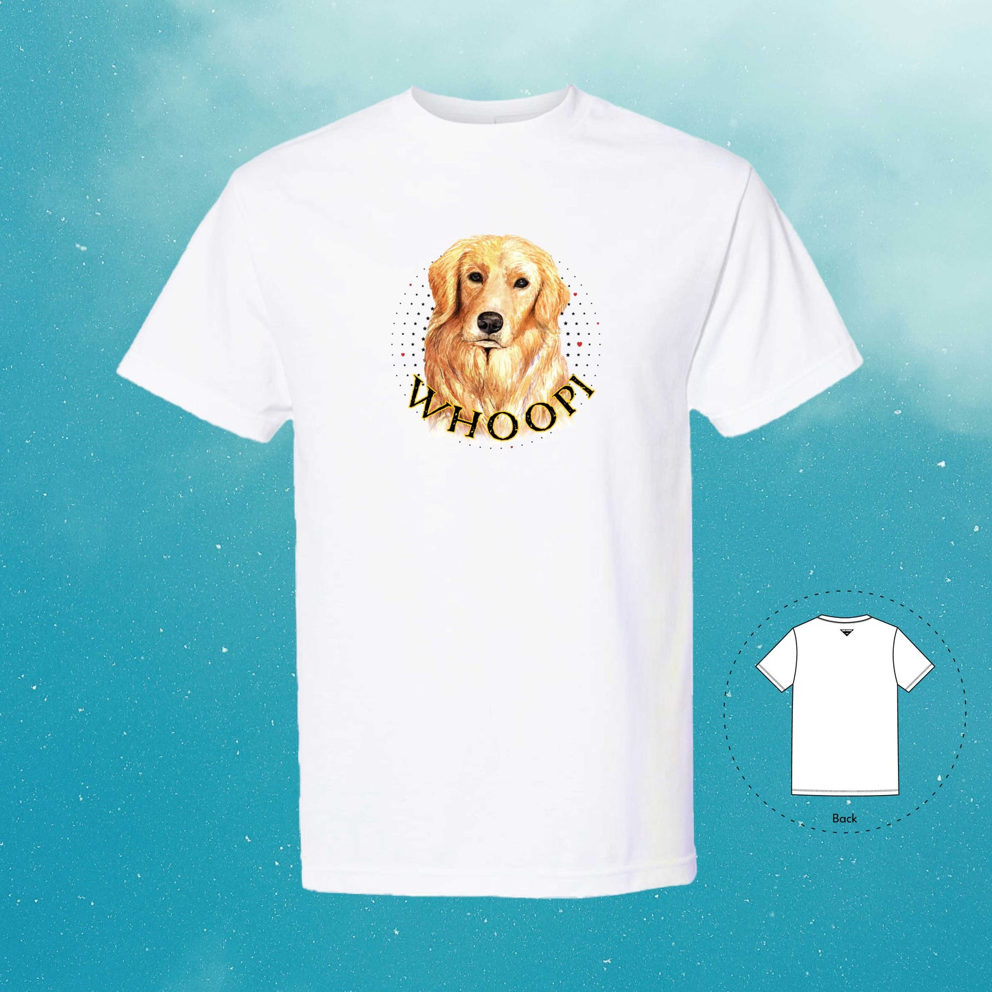 Golden Retriever Personalized White T-Shirt