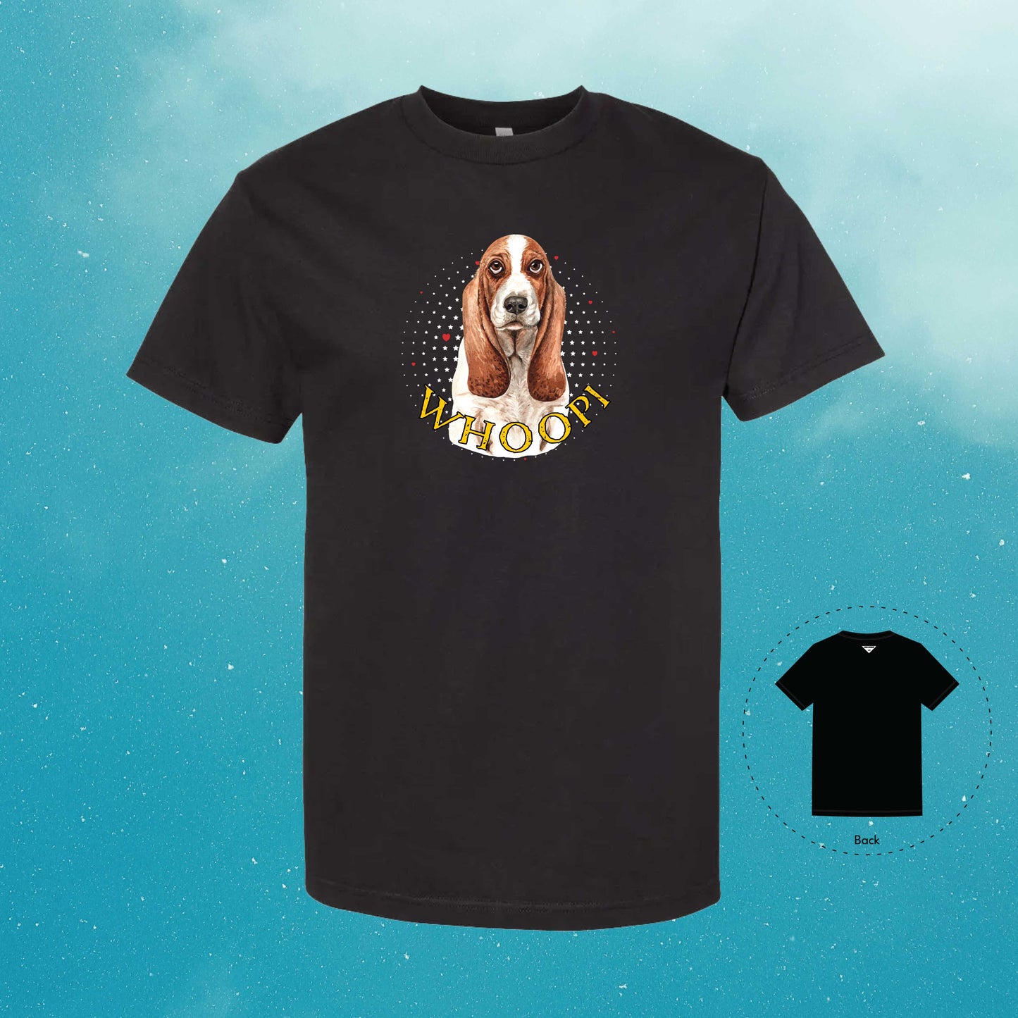 Basset Hound Personalized Black T-Shirt