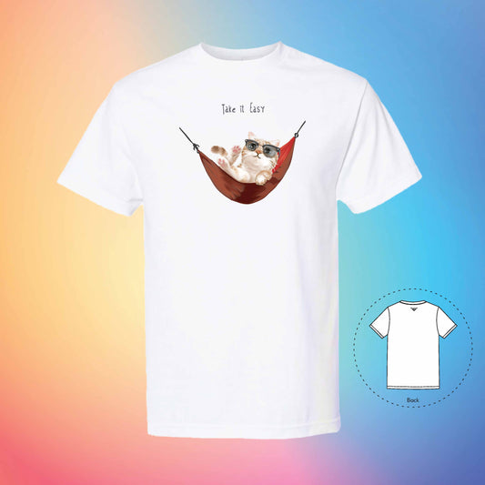 CHILL AND RELAX | Meow T-Shirt (White)