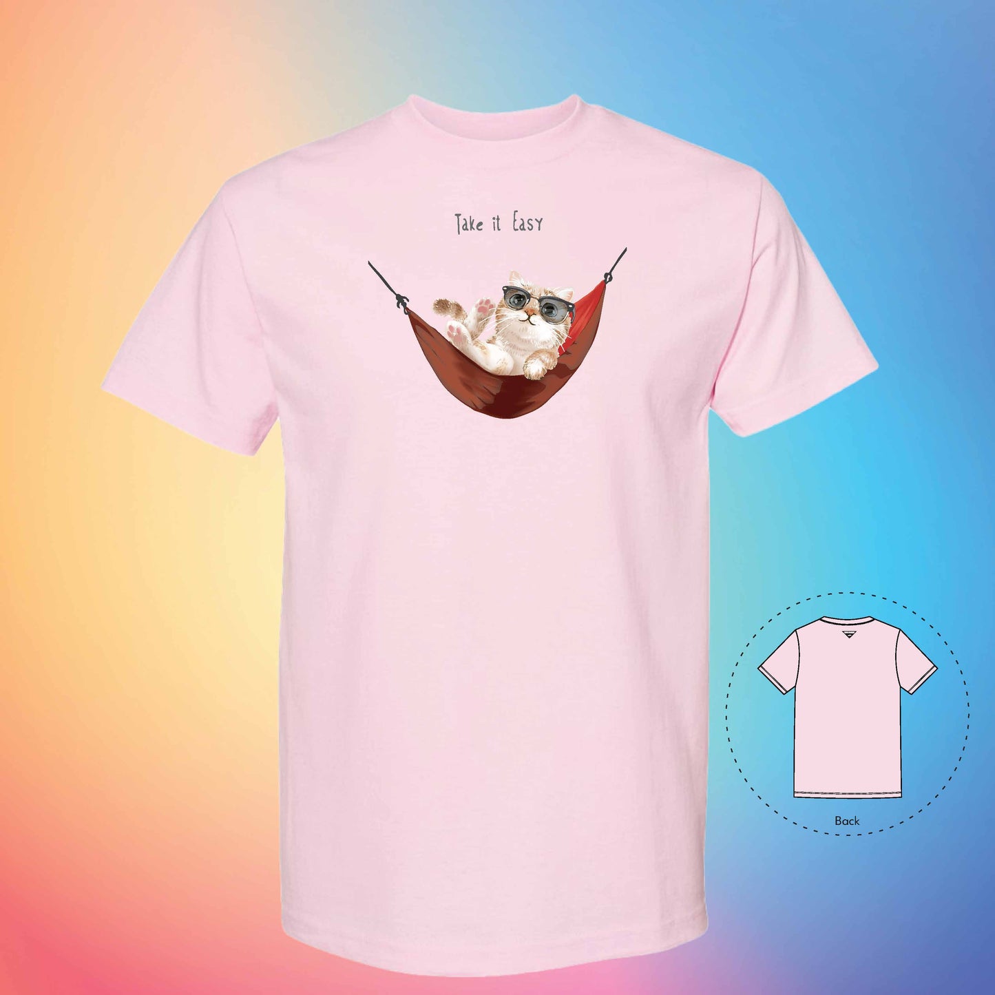 CHILL AND RELAX | Meow T-Shirt (Pink)