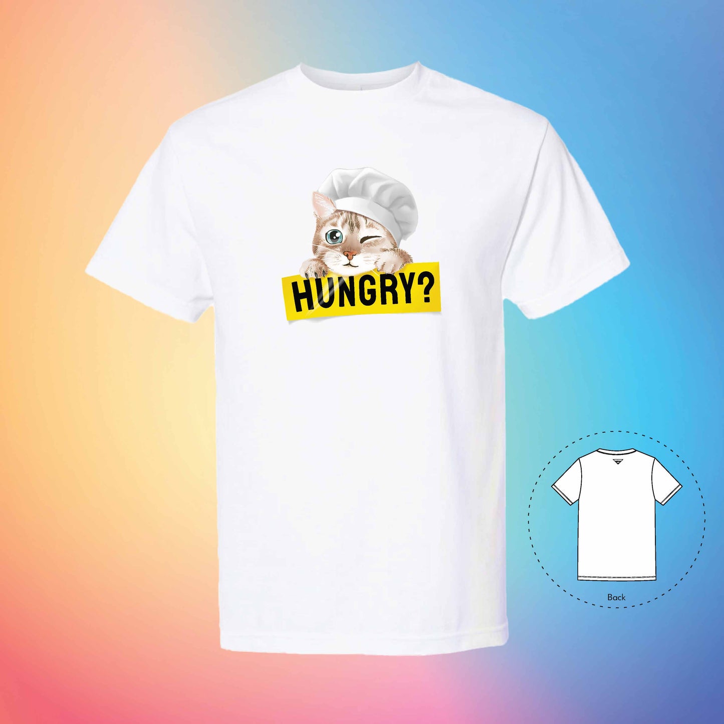 CHEF IS HUNGRY | Meow T-Shirt (White)