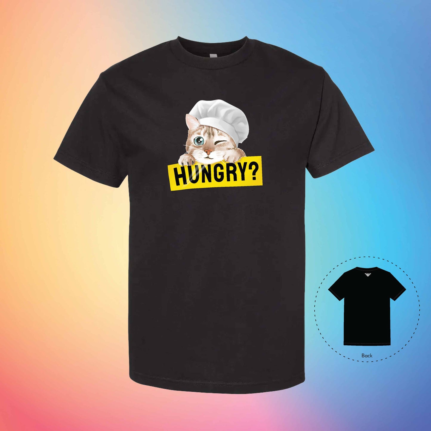 CHEF IS HUNGRY | Meow T-Shirt (Black)