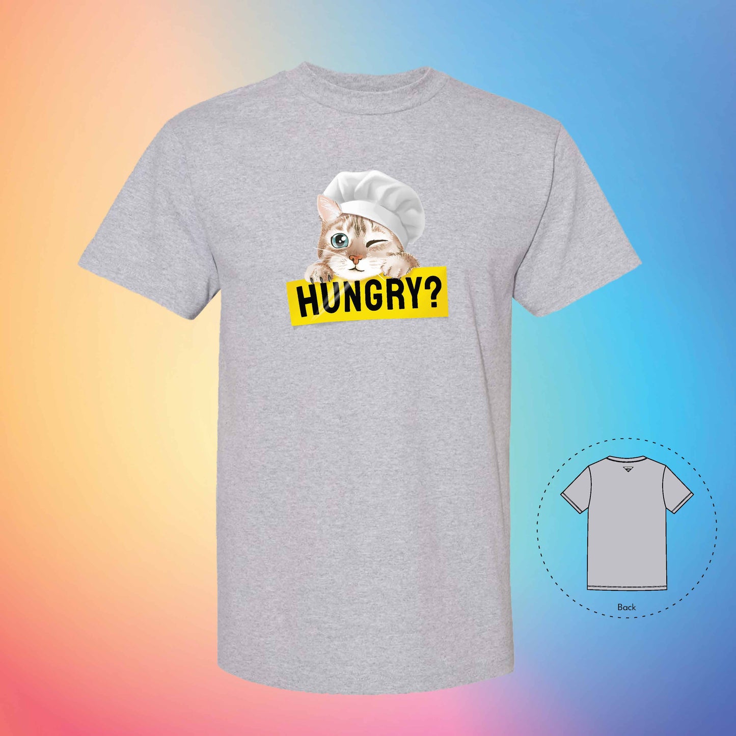 CHEF IS HUNGRY | Meow T-Shirt (Grey)