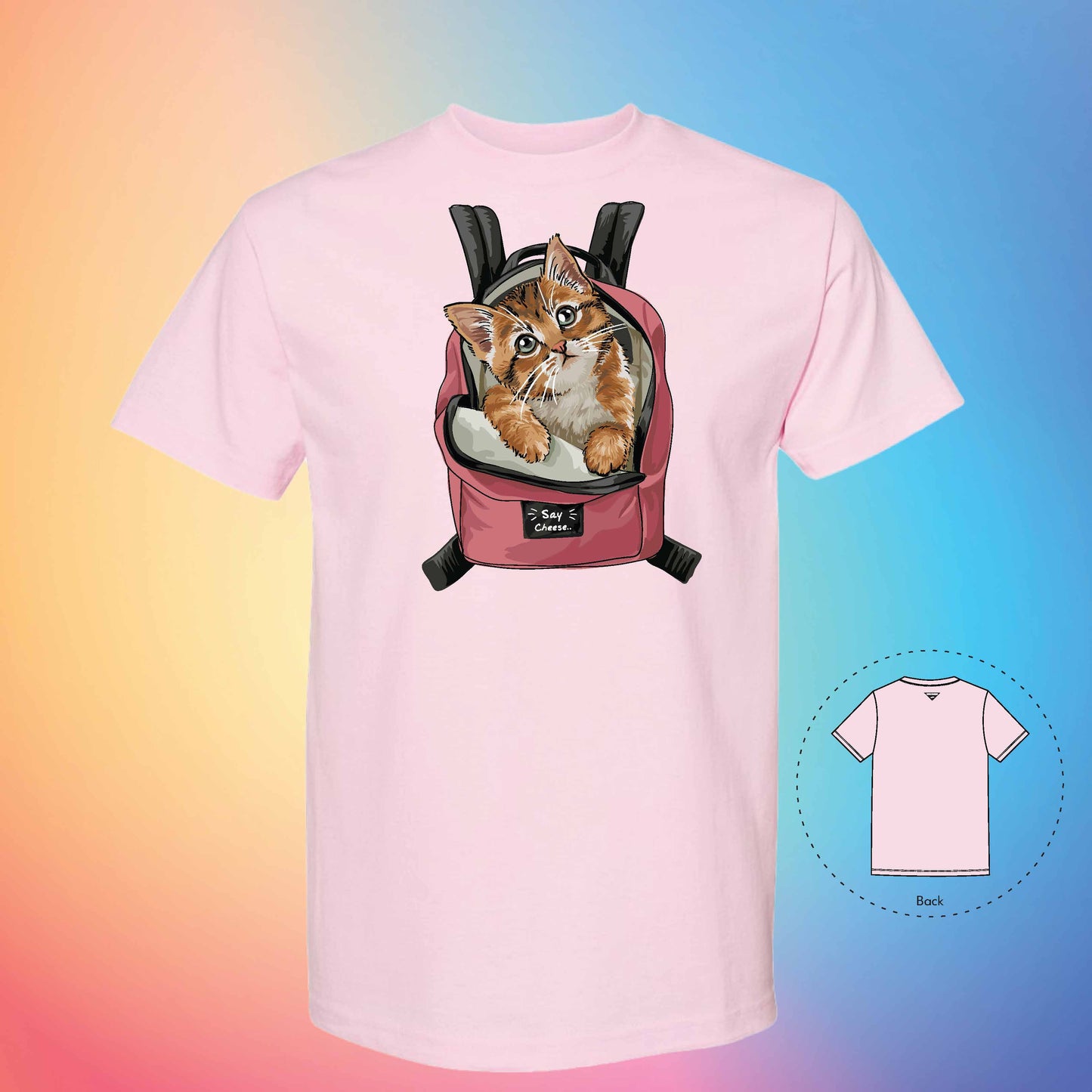 ANTI-LONE BACKPACK | Meow T-Shirt (Pink)