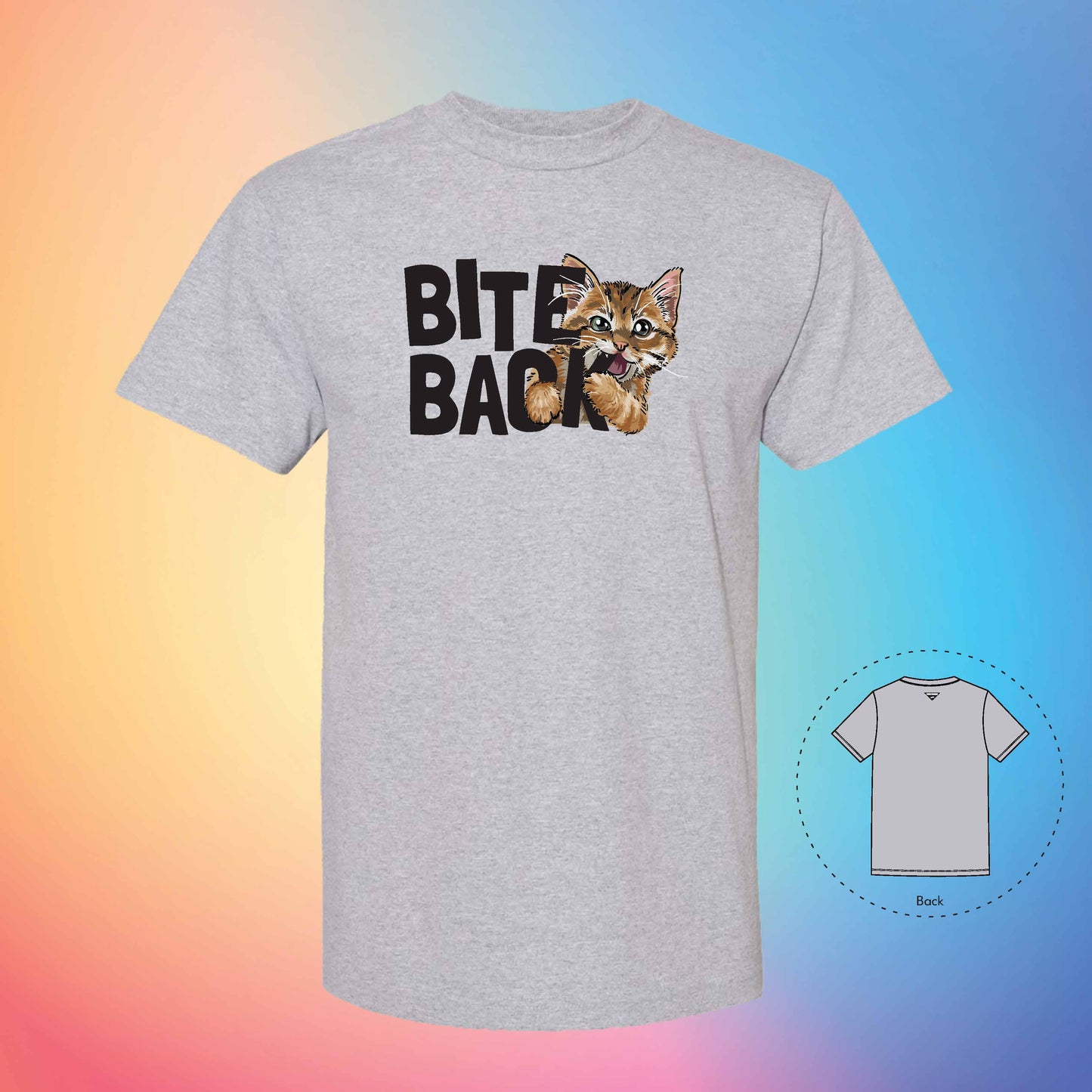 BITE BACK | Meow T-Shirt (Grey)