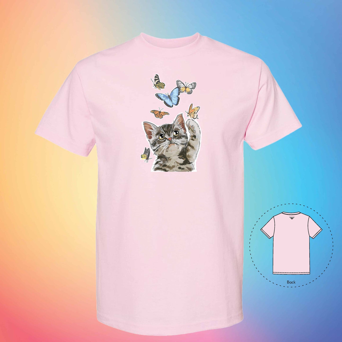 FEELING BUTTERFLIES | Meow T-Shirt (Pink)