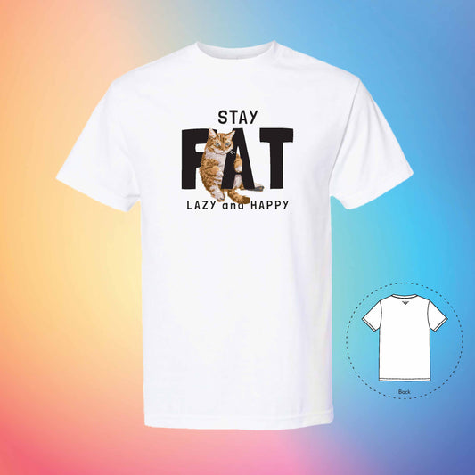 STAY FAT | Meow T-Shirt (White)