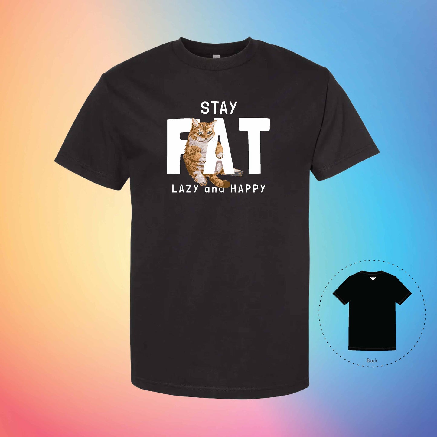 STAY FAT | Meow T-Shirt (Black)