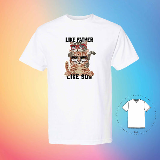 LIKE FATHER LIKE SON | Meow T-Shirt (White)