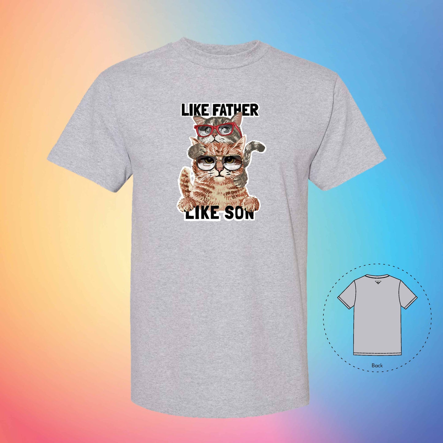 LIKE FATHER LIKE SON | Meow T-Shirt (Grey)