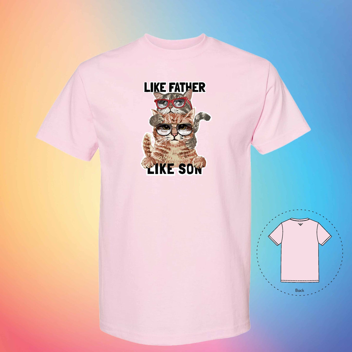 LIKE FATHER LIKE SON | Meow T-Shirt (Pink)