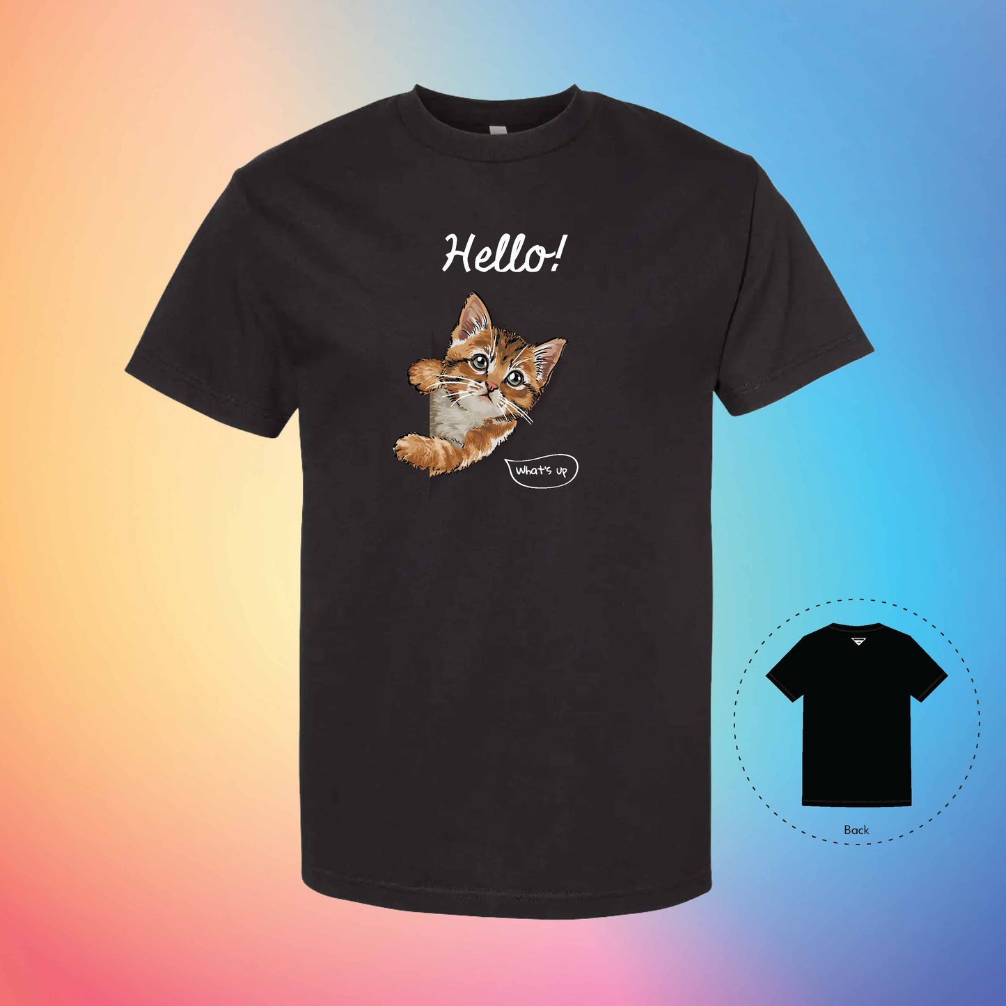 HELLO | Meow T-Shirt (Black)