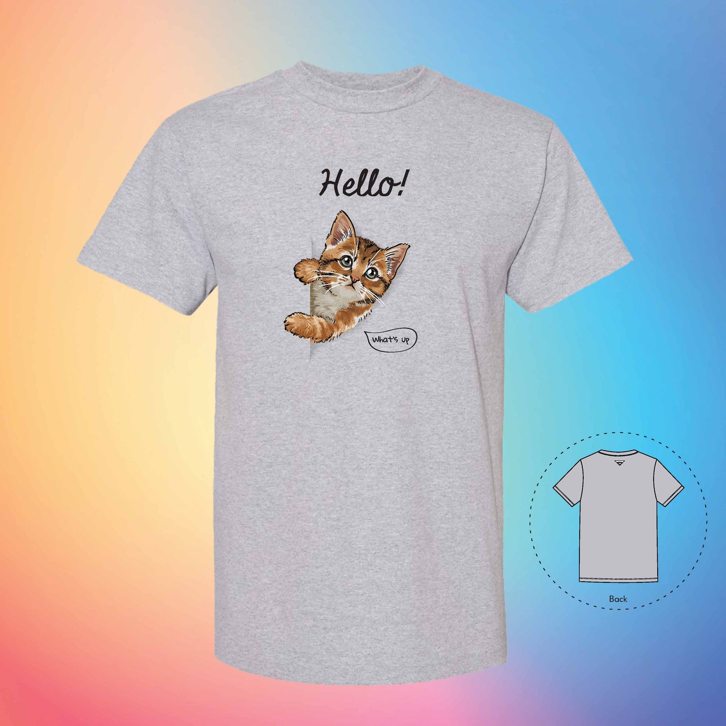 HELLO | Meow T-Shirt (Grey)