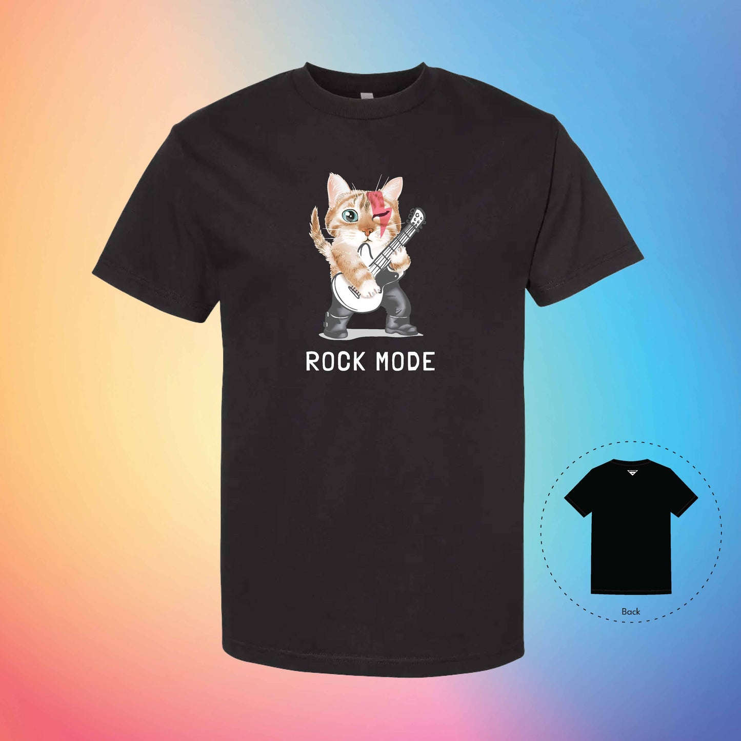 LET'S ROCK | Meow T-Shirt (Black)