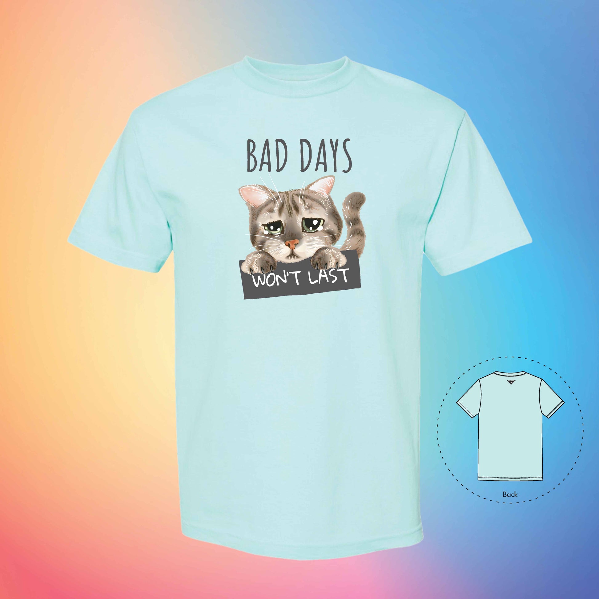 BAD DAYS | Meow T-Shirt (Celadon)