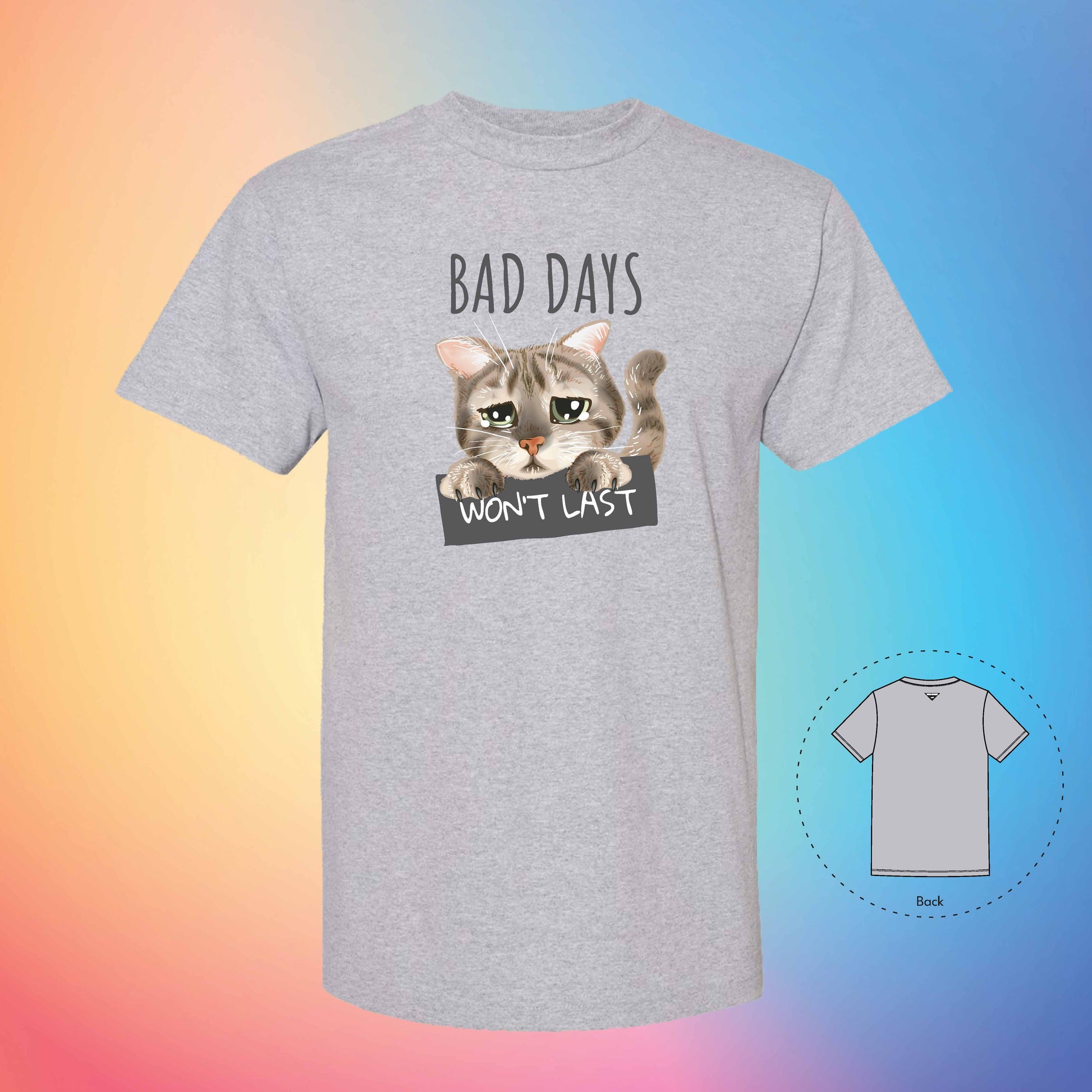 BAD DAYS | Meow T-Shirt (Grey)