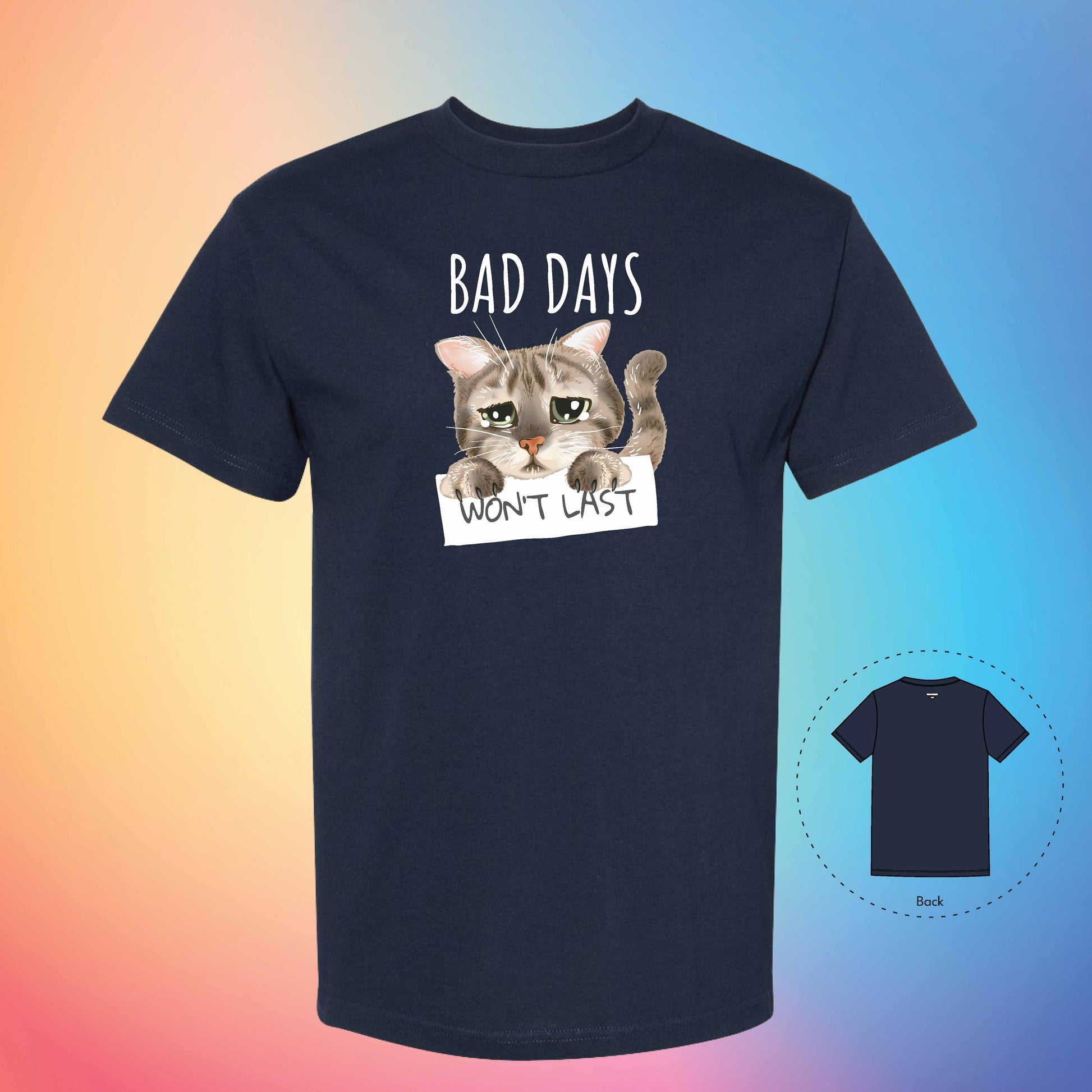 BAD DAYS | Meow T-Shirt (True Navy)