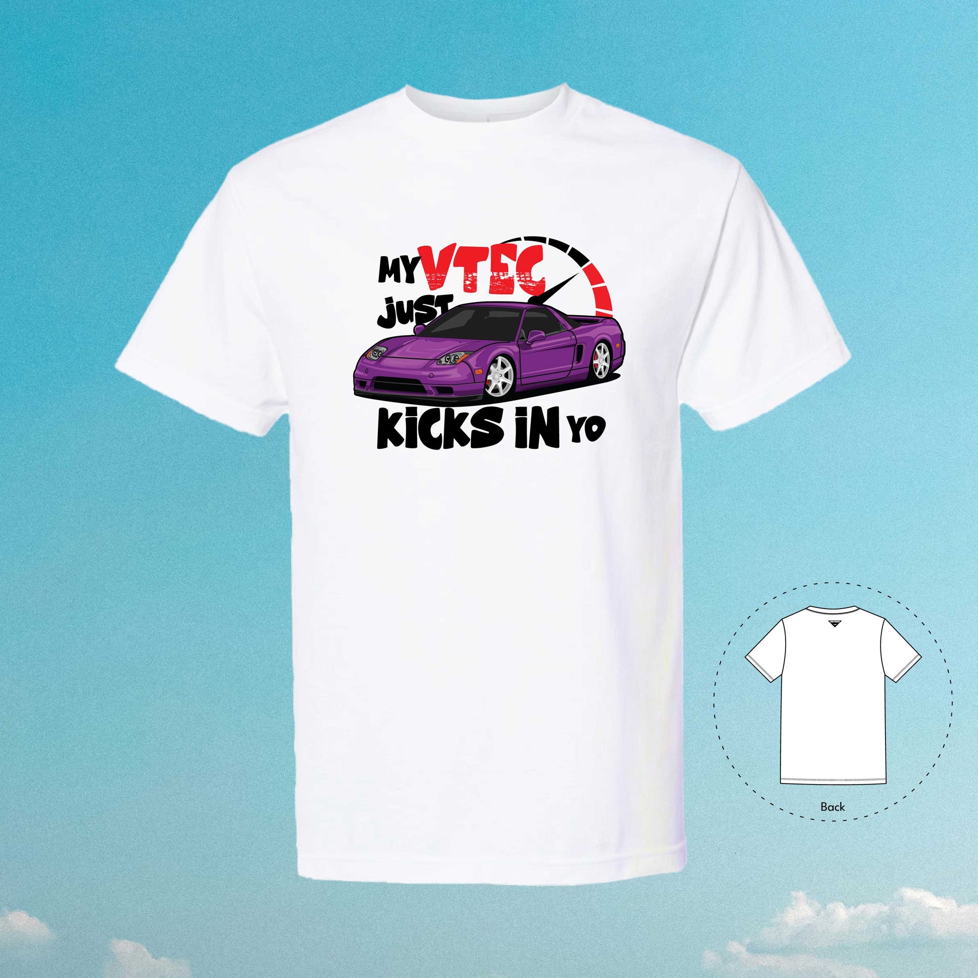 My VTEC Just Kicks In Yo NSX NA2 Purple White T-Shirt