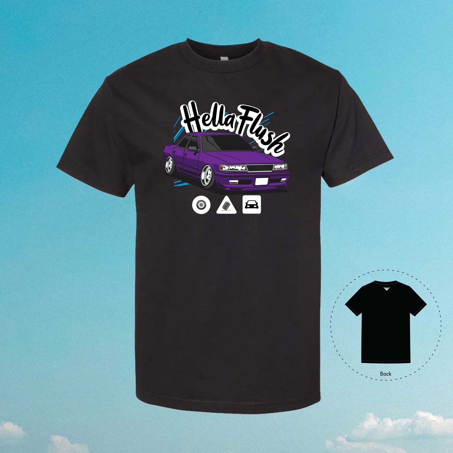 Hellaflush Culture MX83 Car Tuner Purple Black T-Shirt