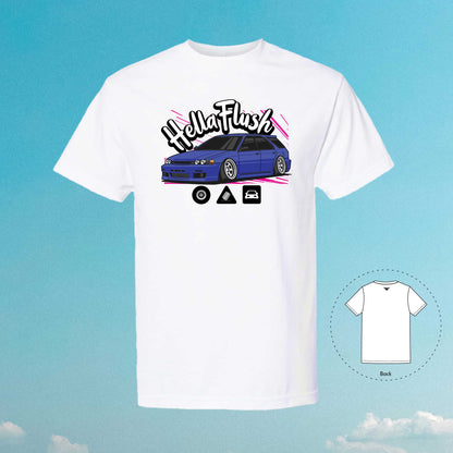 Hellaflush Culture CE1 Car Tuner Blue White T-Shirt