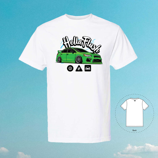 Hellaflush Culture VA2 Car Tuner Green White T-Shirt