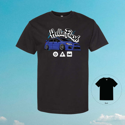 Hellaflush Culture VA2 Car Tuner Blue Black T-Shirt