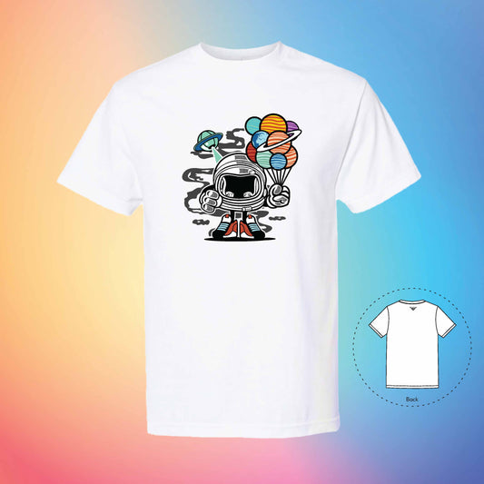 BALLOONING TO SPACE | Exotic T-Shirt (White)