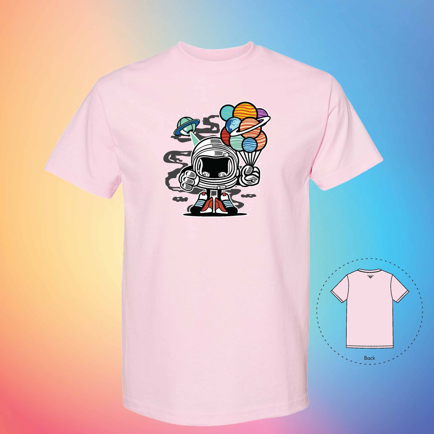 BALLOONING TO SPACE | Exotic T-Shirt (Pink)