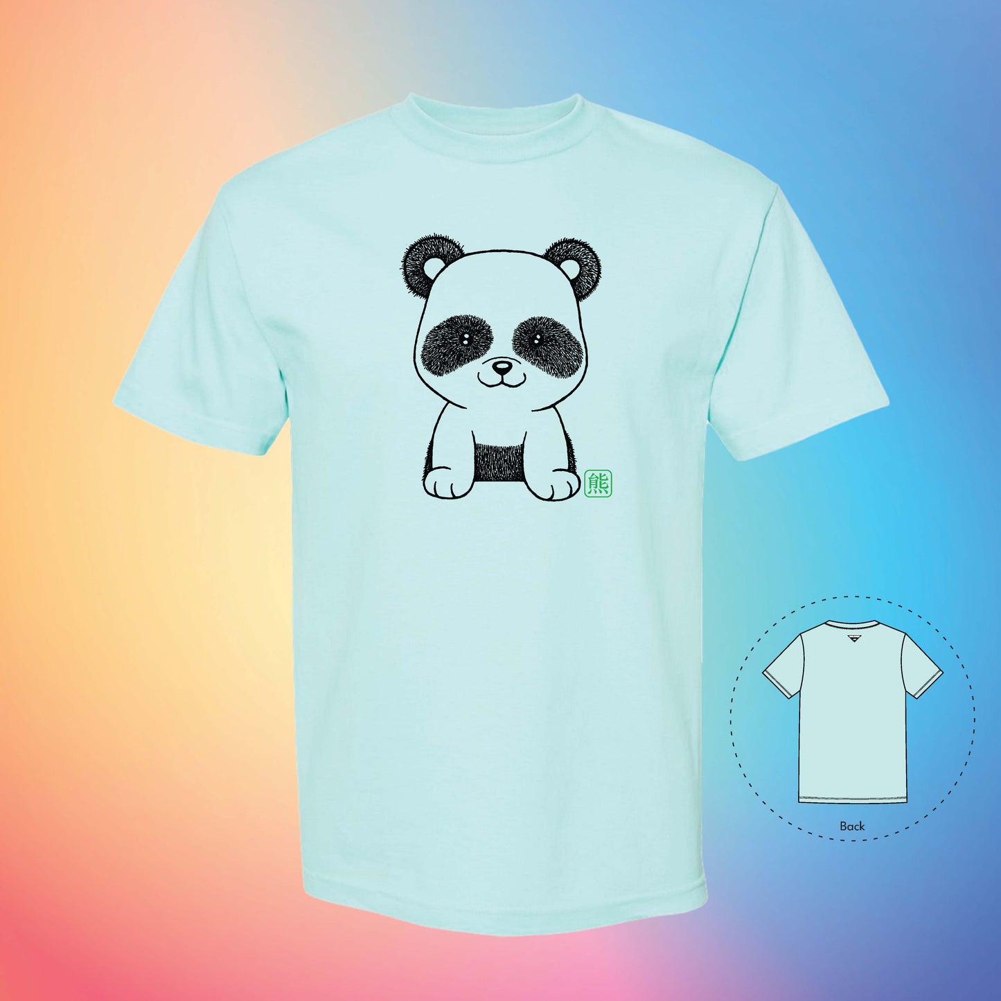 熊 THE PANDA  | Exotic T-Shirt (Celadon)